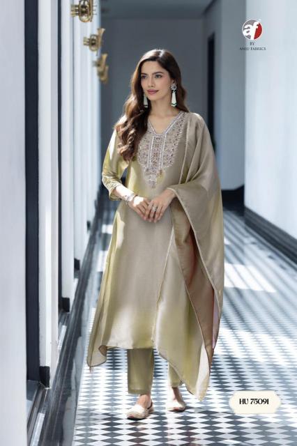 Anju fabrics HU 75091 kurti's wholesaler in amravati